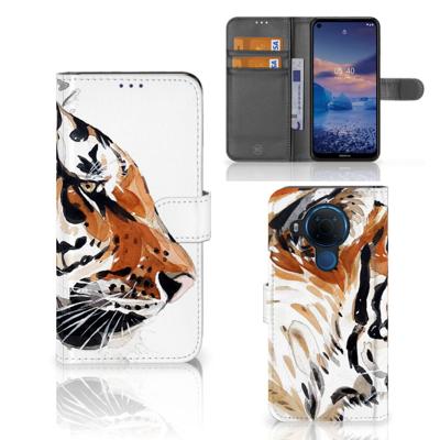 Hoesje Nokia 5.4 Watercolor Tiger