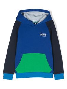 Kenzo Kids hoodie en coton à design colour block - Bleu