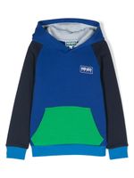 Kenzo Kids hoodie en coton à design colour block - Bleu - thumbnail