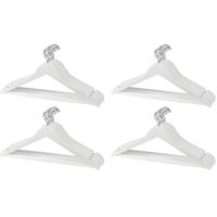Kledinghanger - 20x - hout - wit - 45 cm - kledinghanger set