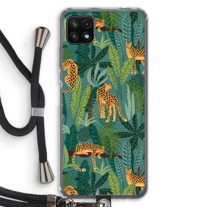 Luipaard 2: Samsung Galaxy A22 5G Transparant Hoesje met koord