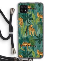 Luipaard 2: Samsung Galaxy A22 5G Transparant Hoesje met koord