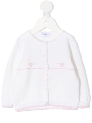 Siola cardigan à bords contrastants - Blanc
