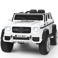 12V Kinderauto met 2,4G Afstandsbediening met Muziek en LED Verlichting Wit 115 x 67 x 57 cm Wit