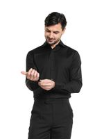 Chaud Devant 613 Men Black Stretch Overhemd