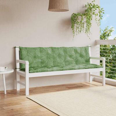 Tuinbankkussens 2 st oxford stof bladpatroon