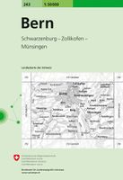 Wandelkaart - Topografische kaart 243 Bern | Swisstopo - thumbnail
