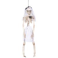 Horror hang decoratie skelet bruid pop - 41 cm - Halloween versiering hangende poppen