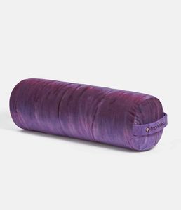 Manduka Yoga Bolster Paars Rond - Handgeverfd - 69 x 23 cm