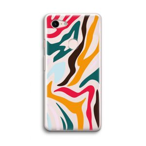 Colored Zebra: Google Pixel 3 Transparant Hoesje