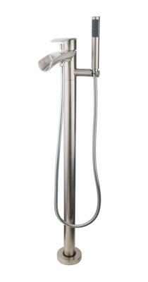 Wiesbaden Lima vrijstaande badmengkraan waterval compleet geborsteld staal