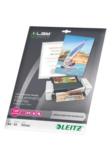 Leitz Lamineerfolie DIN A4 125 micron glanzend 25 stuk(s)