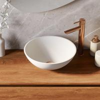 BRAUER Vortex waskom - 40 - rond - fine stone mat wit WK-VX40ROMW