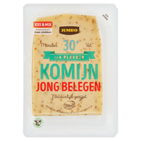 Jumbo Jong Belegen Komijn Kaas 30+ Plakken 190g Aanbieding bij Jumbo |  Alle Kies en Mix soorten2 verpakkingen a 150200 gram - thumbnail