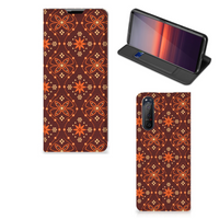 Sony Xperia 5 II Hoesje met Magneet Batik Brown