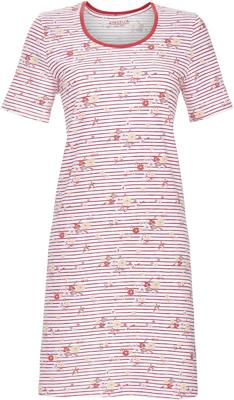 Katoenen nachthemd bloemen rood