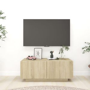 Tv-meubel 100x35x40 cm spaanplaat sonoma eikenkleurig