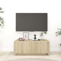 Tv-meubel 100x35x40 cm spaanplaat sonoma eikenkleurig - thumbnail