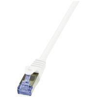 LogiLink CQ3131S RJ45 Netwerkkabel, patchkabel CAT 6A S/FTP 40 m Wit Vlambestendig, Afscherming totaal, Halogeenvrij, Snagless, Pair afscherming 1 stuk(s) - thumbnail