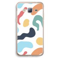 Memphis Shapes Blue: Samsung Galaxy J3 (2016) Transparant Hoesje