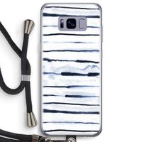 Ink Stripes: Samsung Galaxy S8 Plus Transparant Hoesje met koord