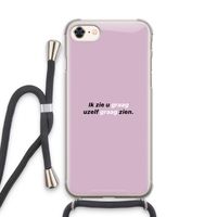 uzelf graag zien: iPhone 7 Transparant Hoesje met koord