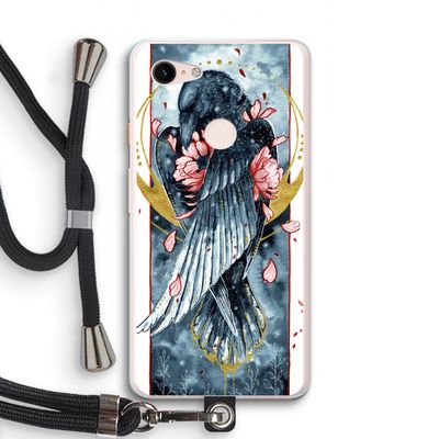 Golden Raven: Pixel 3 XL Transparant Hoesje met koord