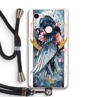 Golden Raven: Pixel 3 XL Transparant Hoesje met koord