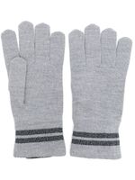 Canada Goose gants en maille à rayures - Gris