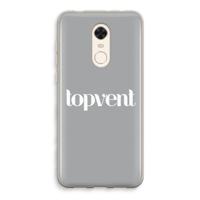 Topvent Grijs Wit: Xiaomi Redmi 5 Transparant Hoesje - thumbnail