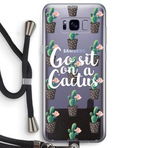Cactus quote: Samsung Galaxy S8 Transparant Hoesje met koord