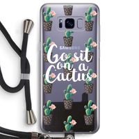 Cactus quote: Samsung Galaxy S8 Transparant Hoesje met koord
