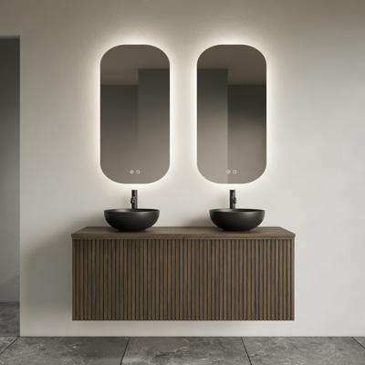 Toilet Spiegel Gliss Design Notus 50x100 cm Verticaal Incl. Spiegelverwarming en Indirect LED-verlichting Rondom