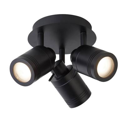 Searchlight Badkamer plafondspotSamson 3-lichts zwart - 6603BK