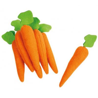 Speelgoed wortels - 7x st - 10 cm - oranje - vilt - decoratie groenten Speelgoed wortels - 7x st - 10 cm - oranje - vilt - decoratie groenten