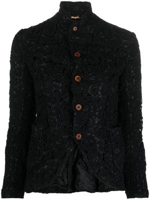 Comme Des Garçons Comme Des Garçons veste à fleurs brodées - Noir