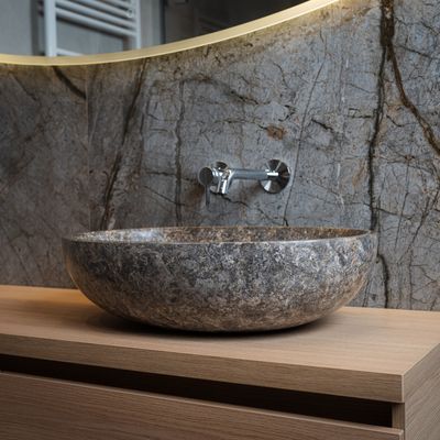 Waskom Loutro Elleni T Rechthoek 57x40.5x13.5 cm Marmer Taupe