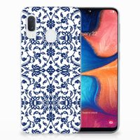 Samsung Galaxy A20e TPU Case Flower Blue