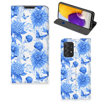 Smart Cover voor Samsung Galaxy A72 (5G/4G) Flowers Blue - thumbnail