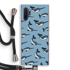 Narwhal: Samsung Galaxy Note 10 Plus Transparant Hoesje met koord