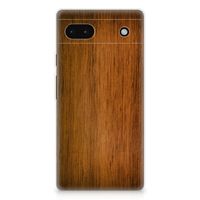 Google Pixel 6A Bumper Hoesje Donker Hout