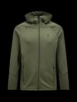 Peak Performance Rider Essentials Midlayer Zip Hood Fleece Heren Pine Needle/Pine Needle S