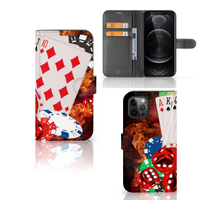 Apple iPhone 12 Pro Max Wallet Case met Pasjes Casino