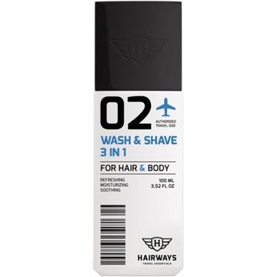 Hairways 02 - Wash & Shave 3 in 1 Gel 100ml Hairways 02 - Wash & Shave 3 in 1 Gel 100ml