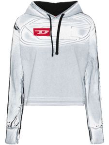 Diesel hoodie à effet froissé - Blanc