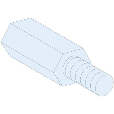 Schneider Electric PrismaSeT-P, afstandshouder, hexagonale, M6, hoogte = 55 mm, (4 stuks) 1 stuk(s)