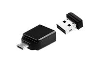 Verbatim Nano Store N GO USB-stick smartphone/tablet Zwart 32 GB USB-A 2.0, Micro-USB 2.0