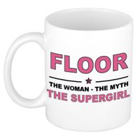 Floor The woman, The myth the supergirl cadeau koffie mok / thee beker 300 ml - thumbnail