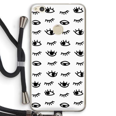 Eye pattern #2: Huawei Ascend P8 Lite (2017) Transparant Hoesje met koord