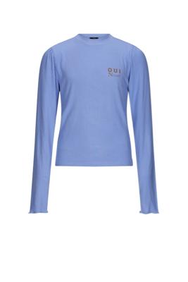 NoBell winter jersey crop top meisjes - licht blauw - Krop - rib